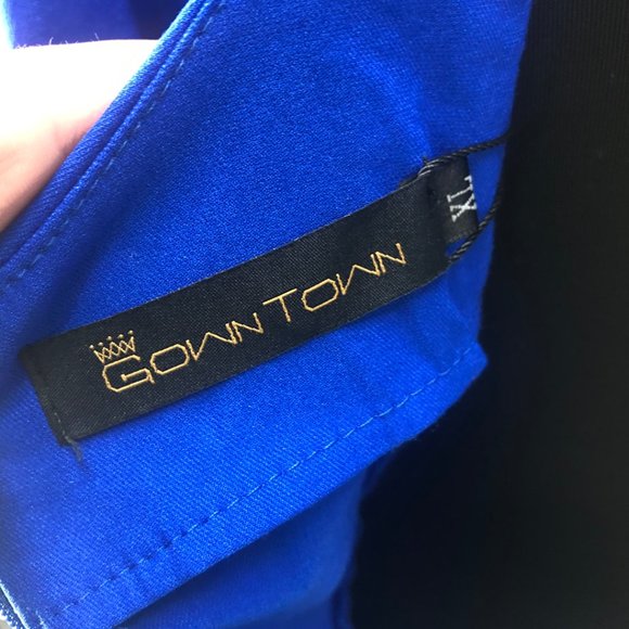 Gown Town Women's Blue Midi Dress - Picture 6 of 7